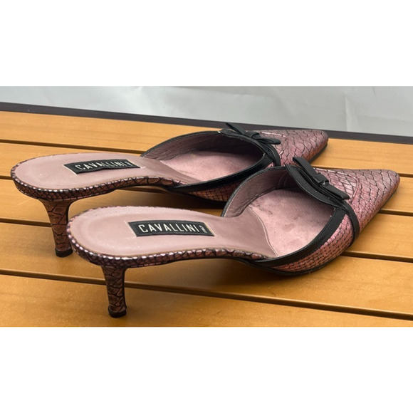 Cavallini Womens Pointy Toe Pink Slip On Heel 9B Pink - Picture 6 of 10
